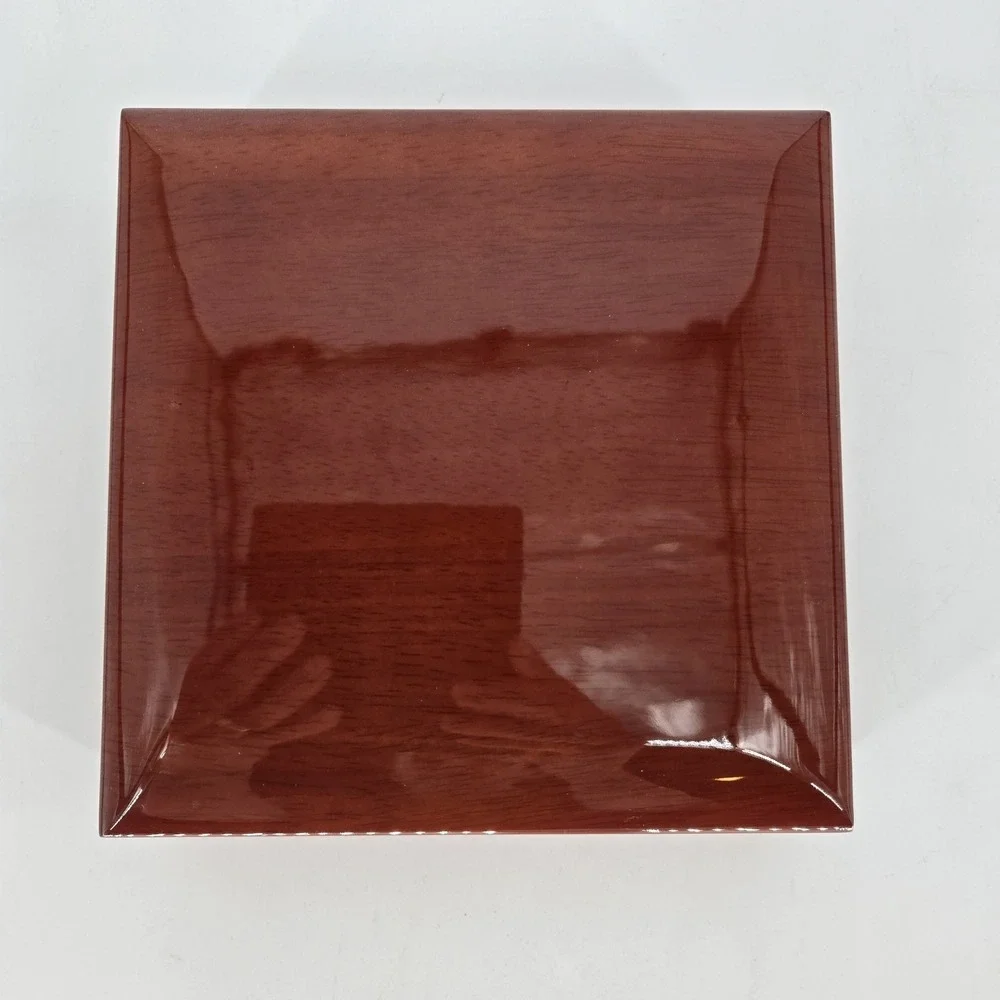 New Gemporia Coloured Rocks Mink Mushroom Lidded Stacker Jewelry Box Tray COA